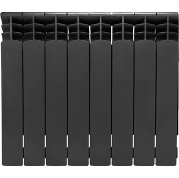 Radiátor Deskový HLINÍKOVÝ radiátor G500F 8-segmentový GRAPHITE universální BOČNÍ