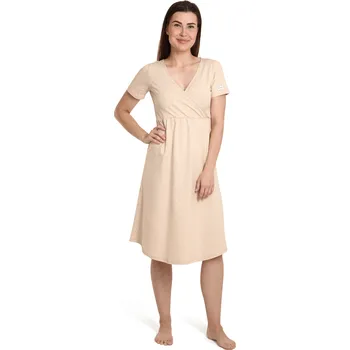 Těhotenská móda Moniel košilka/šaty kojící Dots béžová Velikost: M