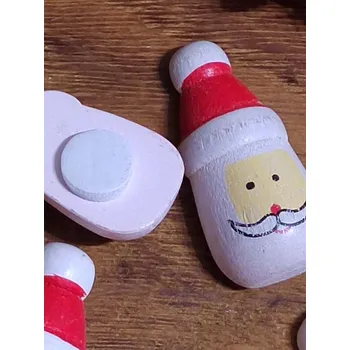 Samolepicí dřevěný Santa