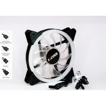 PC ventilátor 1stCOOL Fan AURA EVO Dual Ring ARGB ventilátor 12cm