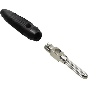 Krokosvorka BKL Electronic 072162 banánkový konektor zástrčka, rovná Ø pin: 4 mm černá 1 ks
