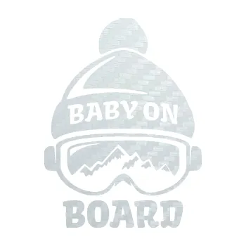 Polep vozidla SAMOLEPKA Baby on board 012 levá na horách (51 - 3D karbon bílý) NA AUTO, NÁLEPKA, FÓLIE, POLEP, TUNING, VLASTNÍ TEXT, TISK, AUTOSAMOLEPKY.cz, POLEPY, OBRÁZEK, LOGO, SAMOLEPKY