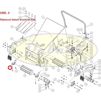 Drtič větví 3 - 25 - ložisko UCP 208 + domeček spodního válce štěpkovače BX 62R