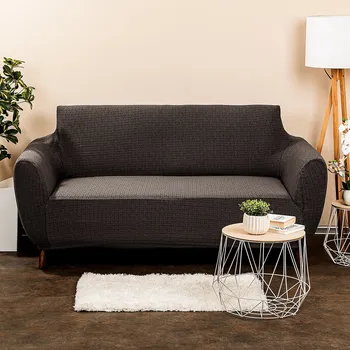 Napínací potah 4Home Multielastický potah na dvojkřeslo Comfort Plus hnědá, 140 - 180 cm