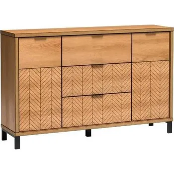 Komoda Komoda Fonti F-3 dub karamelový, 158 x 102, kovové nohy