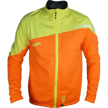 Cyklistická bunda HAVEN Cyklistická větruodolná bunda - TRUFEEL - oranžová