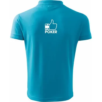 Pánská košile Poker palec - Polokošile pánská Pique Polo 203 - 5XL ( Světlý tyrkys )
