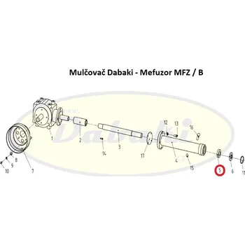 Mulčovač 2 - 05 - ložisko horní hřídele 6007 mulčovače Mefuzor MFZ