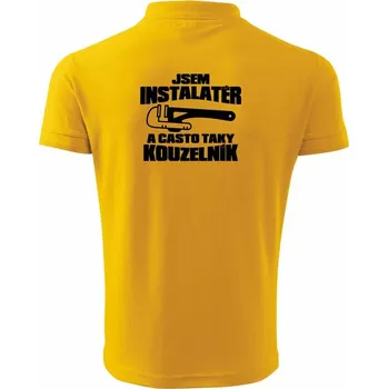 Pánská košile Instalatér kouzelník - Polokošile pánská Pique Polo 203 - 5XL ( Žlutá )