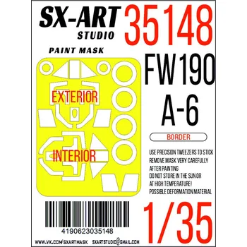 Plastikový model 1/35 Paint mask Fw 190A-6 double-sided (BORDER)