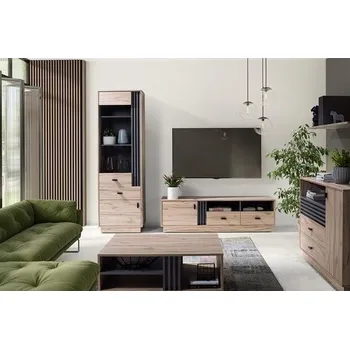 Obývací stěna Obývací pokoj Allmo dub estana / antracit, sestava B