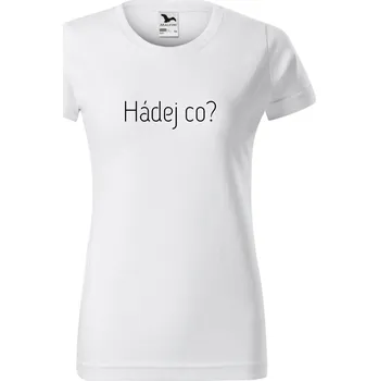 Dámské tričko - Hádej co? Barva: Černá, Velikost: S