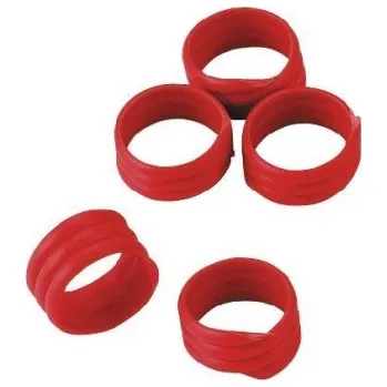 Krmivo pro hospodářské zvíře Maják Kroužek pro drůbež spirálový -červený 18mm