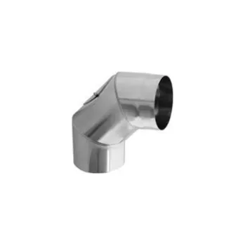 Kouřovod Koleno 90° pevné s čistícím otvorem, průměr 180 mm, tl. 2 mm