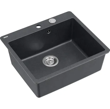 Granitový dřez Quadron Morgan dřez graniteq 56.5x49.5 cm černá HB8304U8-FM_BS_P2O