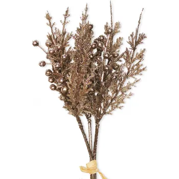 umělá květina Zápich tráva umělá 33cm šampáň