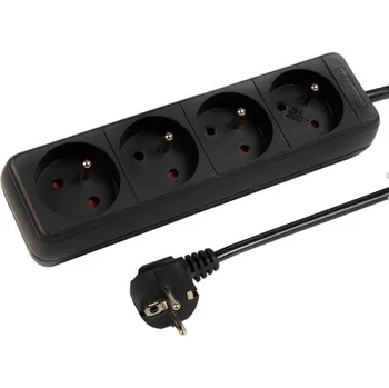 Elektrická zásuvka Prodlužovací kabel bez vypínače BLOW 98-064, 4zásuvky 3m, 3x1,5, černá 28PR470