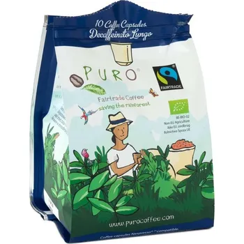 Fair Trade kapsle Puro Bio bez kofeinu (lungo) 10ks. 100 arabica