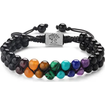 Náramek Shamballa náramek 7 čaker, onyx