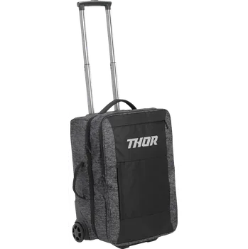 Cestovní taška Motokrosová cestovní taška - cestovní textilní kufřík na kolečkách s teleskopickou rukojetí THOR JETWAY BAG černá/šedá