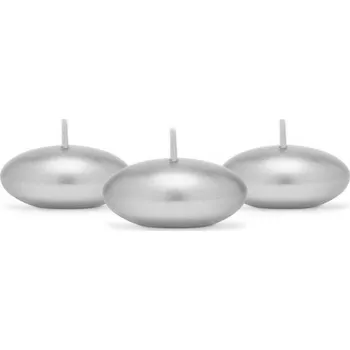 Svíčka Svíčka plovoucí 6cm METAL stříbrná