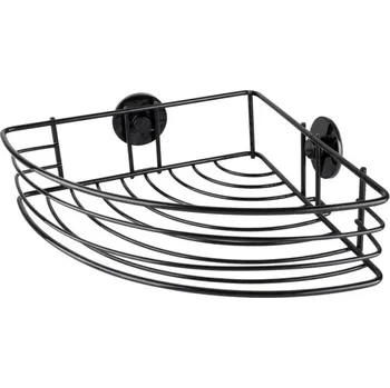 Hopa Rohová drátěná polička na nalepení 3M, černá barva