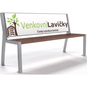 Zahradní lavice HTI Reklamní lavička Verona Typ ukotvení: klasické (šrouby), Barva konstrukce: modrá