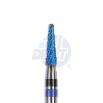 Fréza tvrdokovová fréza Spiral Cut s rovnou čepelí na kov potažená BLUE-LINE, kónus, zaoblený | do násadce | 500 104 198 QCS 023