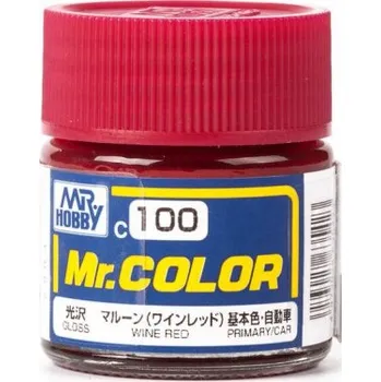 Modelářská barva Barva Mr. Color akrylová č. 100 – Wine Red (10 ml)