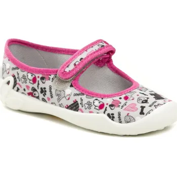 Dívčí bačkory Befado 114x51 šedo růžové dětské baleríny EUR 25