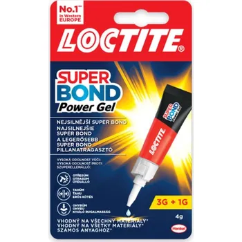 Kancelářské lepidlo Henkel Lepidlo vteřinové 4g gel SUPER BOND POWER