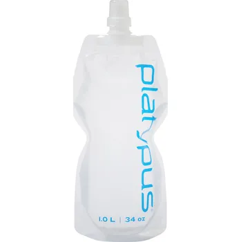 Kempingové nádobí Platypus SOFTBOTTLE 1,0L Platy Logo Push-Pull láhev průhledná s logem
