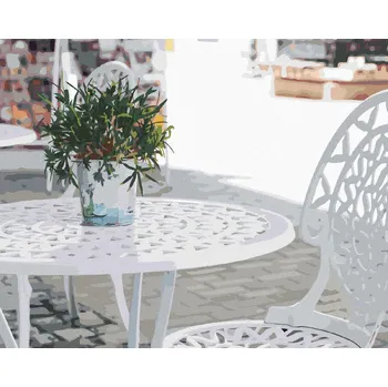 Diamantové malování Diamondi 606979B Café Garden 40 x 50 cm vypnuté plátno na rám