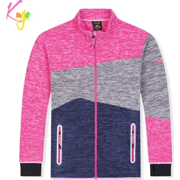 Dětská móda Dívčí flísová mikina - KUGO FM9717, růžová Barva: Růžová, Velikost: 164