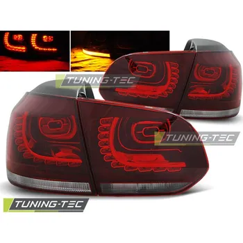 Osvětlení automobilu Tuning-Tec Zadní čirá LED světla Volkswagen Golf VI Hatchback (2008 - 2012) - červené