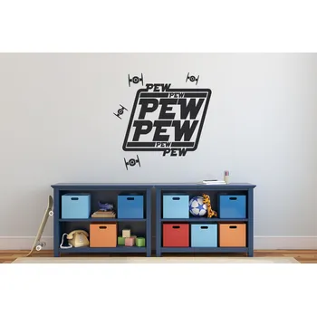 Samolepící dekorace Lepy.cz Samolepka na zeď Star Wars - Pew Velikost (šířka x výška): 60x60cm, Barevná varianta: Pastelová oranžová