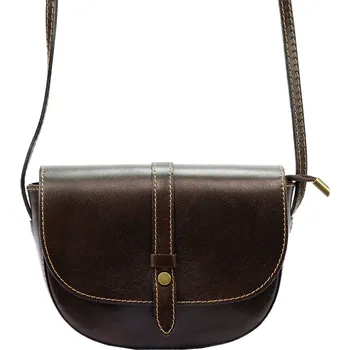 Kabelka Kožená crossbody kabelka Gregorio 119 tamvě hnědá