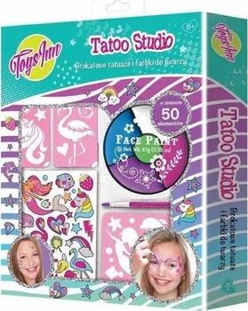 Odstranitelné tetování Toys Inn 5331 Tatoo Studio sada barev na obličej a tetování