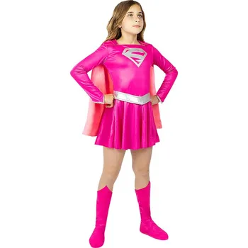 Karnevalový kostým Funiglobal - Růžový kostým Supergirl pro dívky - 3-4 years