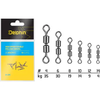 Delphin Hi Speed Double Rolling Swivel A-04 BN/8