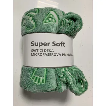 Dětská deka DEKA - se svítícím efektem zelená mikroplyš