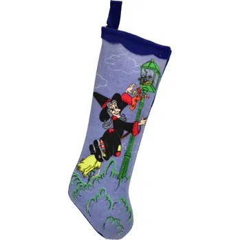 Vánoce Punčocha s čarodějnicí modrá 43 cm