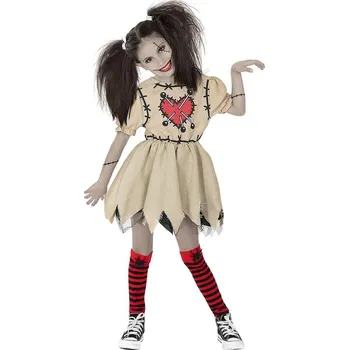 Karnevalový kostým Funiglobal - Kostým Voodoo panenka pro dívky - 7-9 years