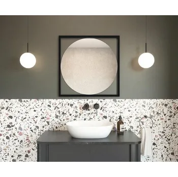 Zrcadlo Zrcadlo do koupelny v rámu Quadro 63,5 x 63,5 cm v černém rámu