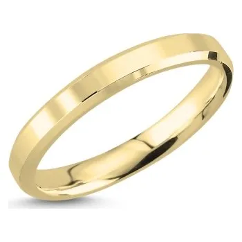 Prsten Olivie Snubní stříbrný plochý prsten GOLD 7674 Velikost prstenů: 8 (EU: 57-58) Ag 925; ≤2,3 g.