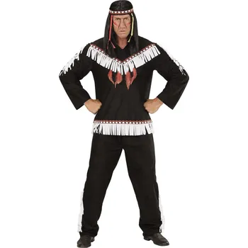 Karnevalový kostým Pánský kostým černý indián - M