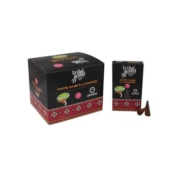 Vonná tyčinka TRIBAL SOUL White Sage + Lavender backflow vonné kužely 1ks