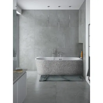 Vana HOPA Volně stojící vana ZOYA Glam - stříbrná + Barva sifonu - Chrom, Rozměr vany - 170 × 80 cm, Způsob provedení - Pravé, VANZOYA170PG2