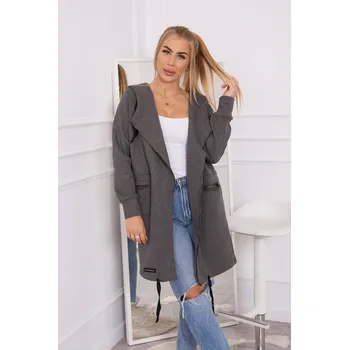 Zateplená bunda s kapucí v grafitové barvě UNI