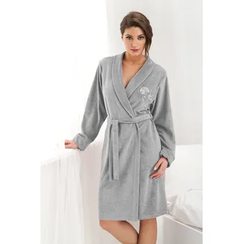 Dámský župan Dorota župan dámský FR-107 - šedá, 4XL (Bavlněný dámský župan Dorota)
